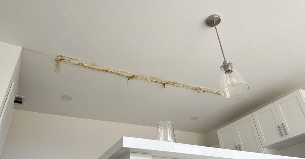 burst supply line upstairs plano